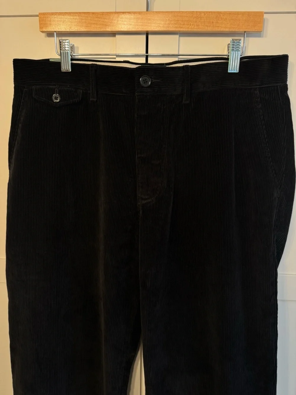 J.Crew Classic-Fit 10-Wale Corduroy Trouser in Black Size 34x34